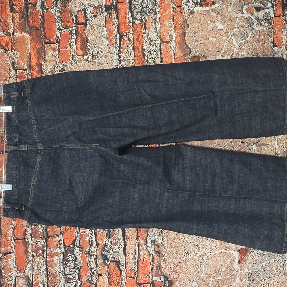 Jeanology Collection Classic Dark Blue Wide Leg Jeans, Sz12 - Picture 7 of 12